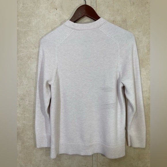 Flaw Lululemon Sweater Womens XS Cream Crew Neck Textured Cotton Blend Pullover - Picture 3 of 11